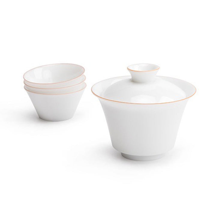 Minimal travel tea set for two | gaiwan tea set  | Gift for mom/dad - Teaware Space