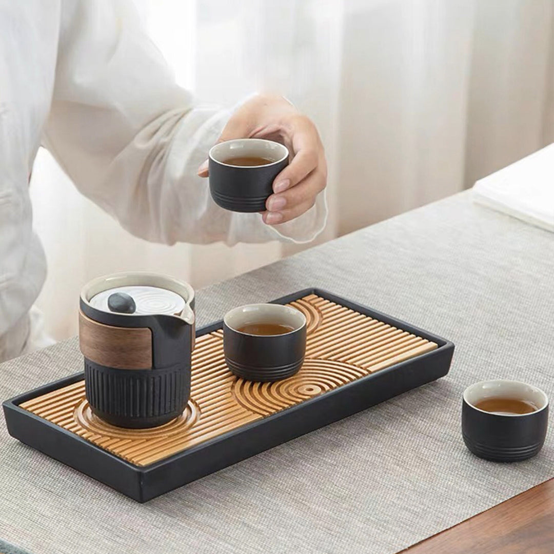 Japanese rock garden - 10 pcs tea set with tray