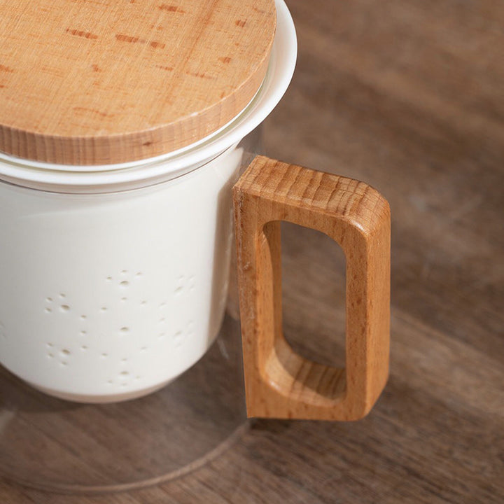 Tea Infusion Mugs | Custom  glass cup with infuser & lid | Birthday gift