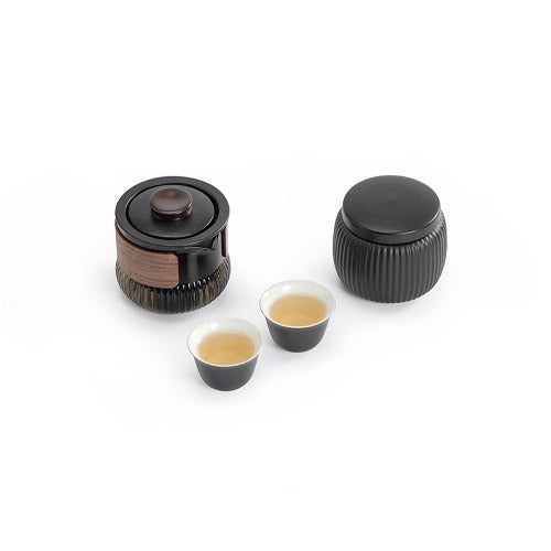 mini portable tea set with case