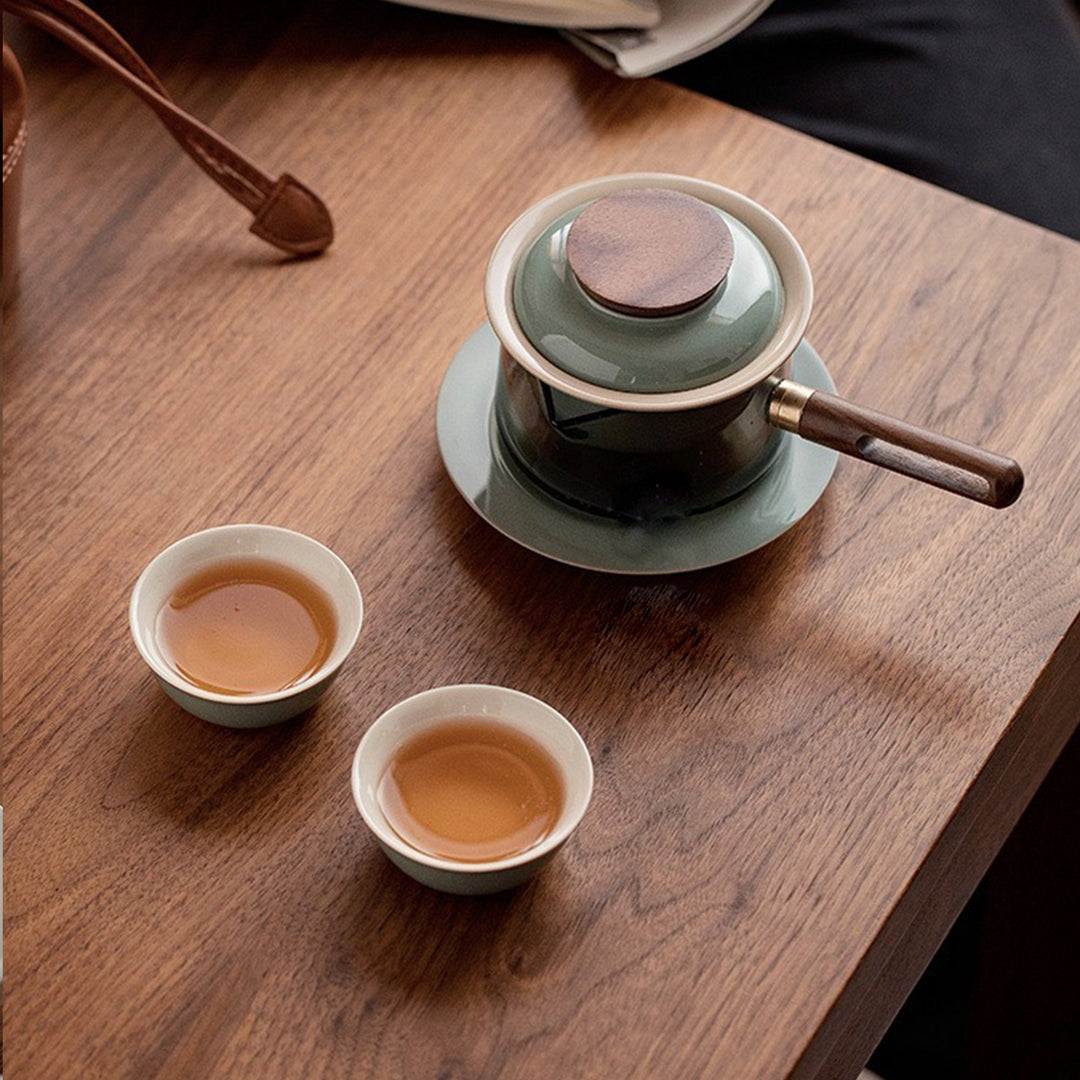 Ensemble théière et tasses Kungfu 7 pièces avec plateau