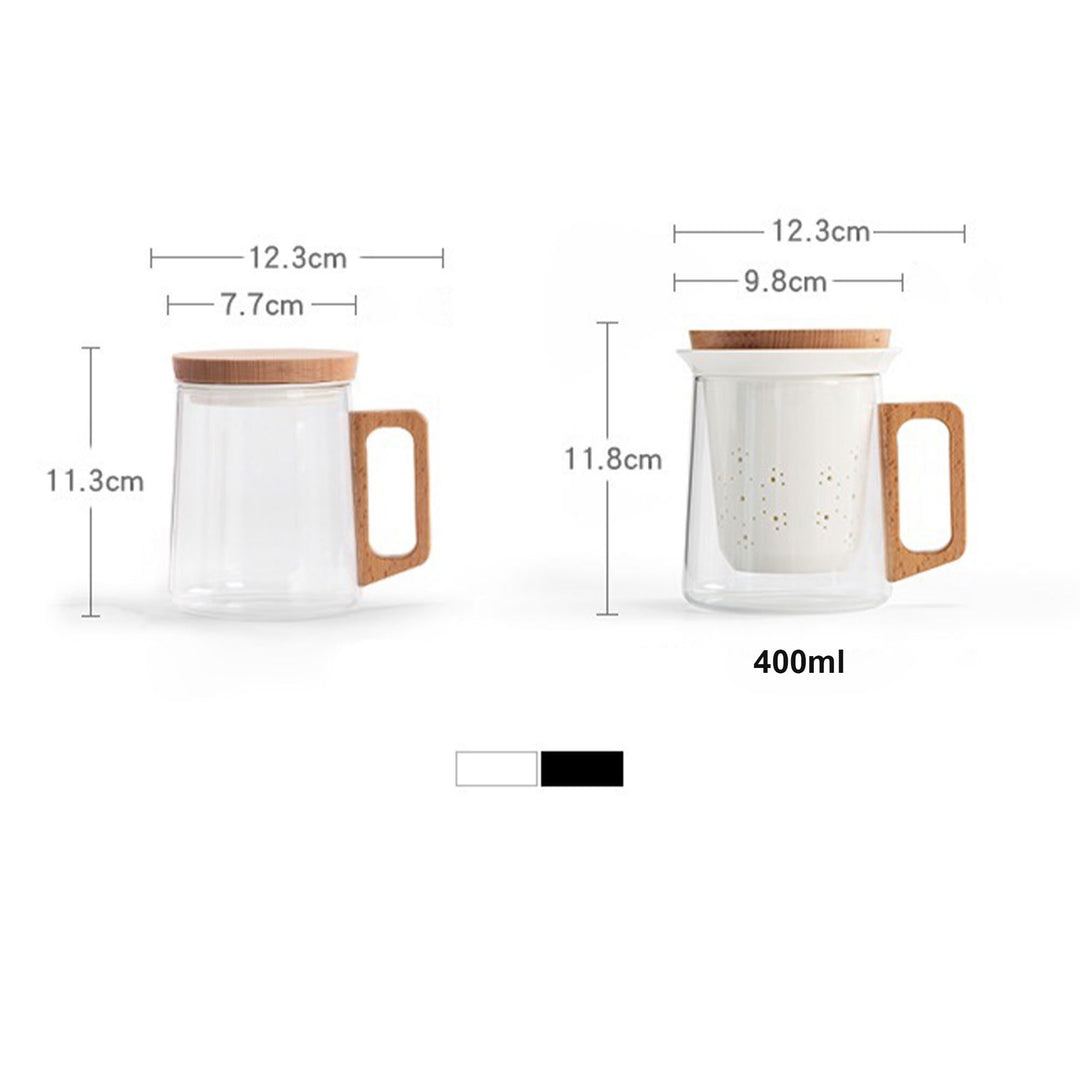 Tea Infusion Mugs | Custom  glass cup with infuser & lid | Birthday gift