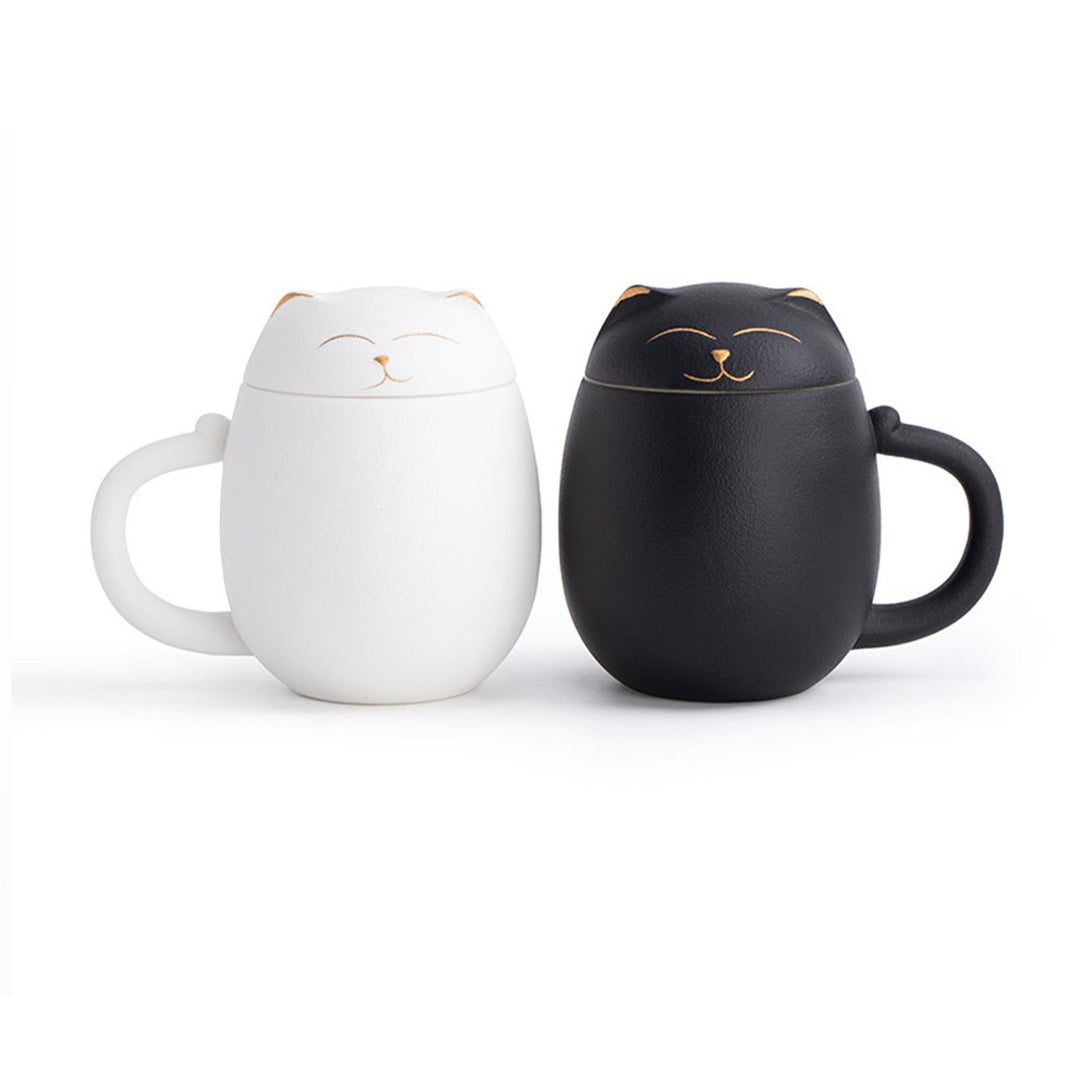Cadeau personnalisé pour les amoureux des chats | tasse de chat coupe porte-bonheur