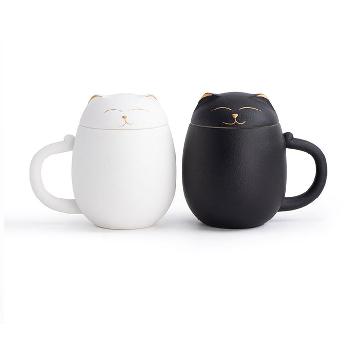 Cadeau personnalisé pour les amoureux des chats | tasse de chat coupe porte-bonheur