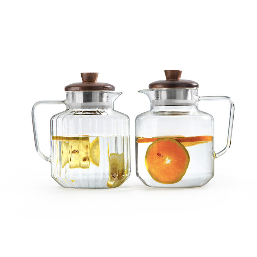 Unique 46oz glass pitcher with lid | Iced Tea kettle - Teaware Space