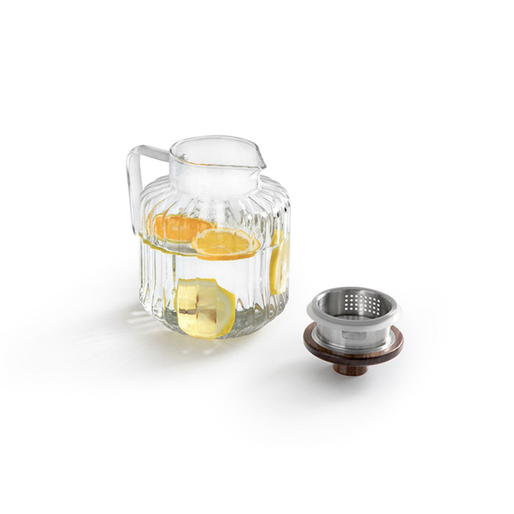 Unique 46oz glass pitcher with lid | Iced Tea kettle - Teaware Space