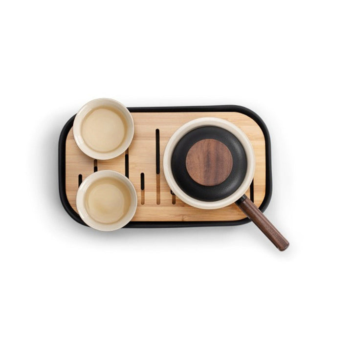 Ensemble théière et tasses Kungfu 7 pièces avec plateau