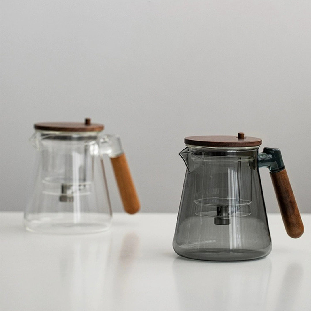 Automatic Glass Teapot with infuser | Press type tea cup - Teaware Space