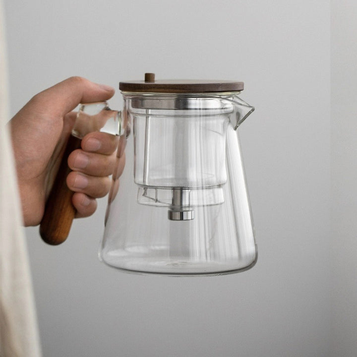 Automatic Glass Teapot with infuser | Press type tea cup - Teaware Space