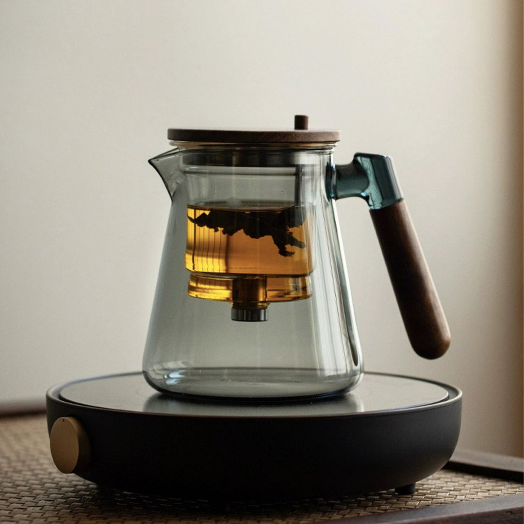 Automatic Glass Teapot with infuser | Press type tea cup - Teaware Space