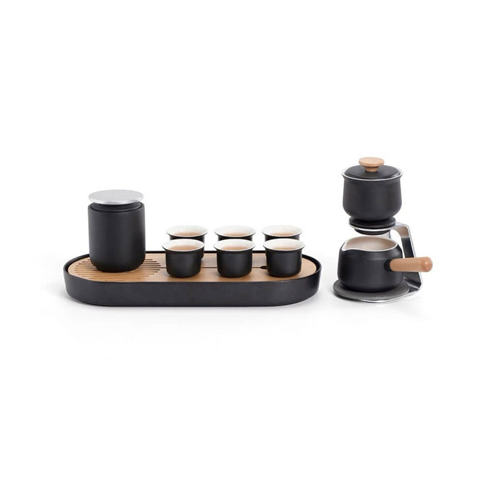 Semi automatic ceramic tea set for loose tea