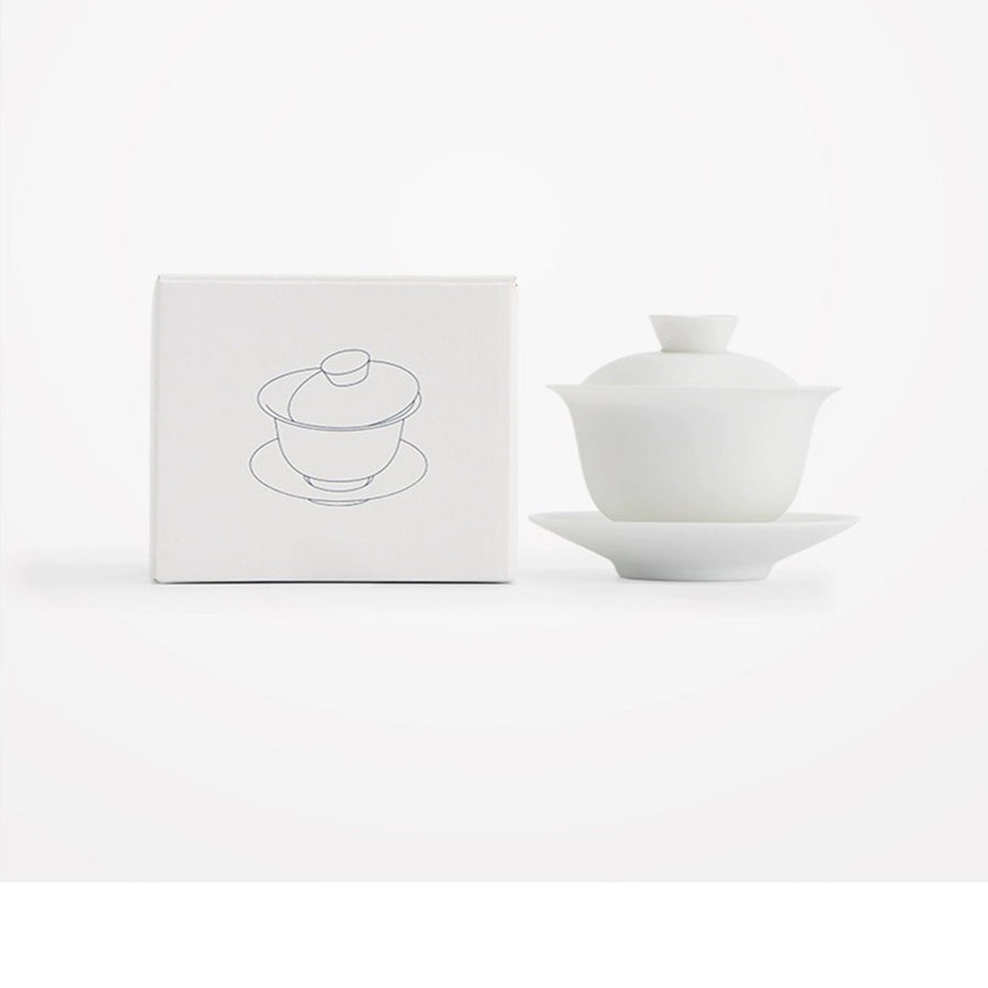 Suet jade Kungfu Gaiwan tea set - Teaware Space