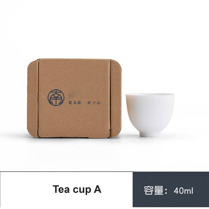 Custom Suet jade white 120ml Gaiwan tea set - Teaware Space
