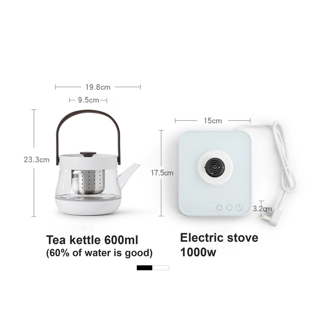 Cozy Electric Glass tea kettle with temperature control - Teaware Space