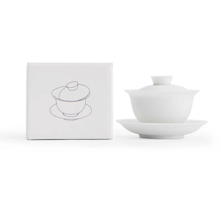 Suet jade Kungfu Gaiwan tea set - Teaware Space