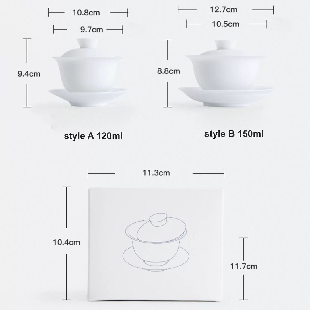 Suet jade Kungfu Gaiwan tea set - Teaware Space