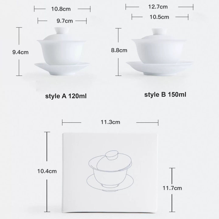 Suet jade Kungfu Gaiwan tea set - Teaware Space