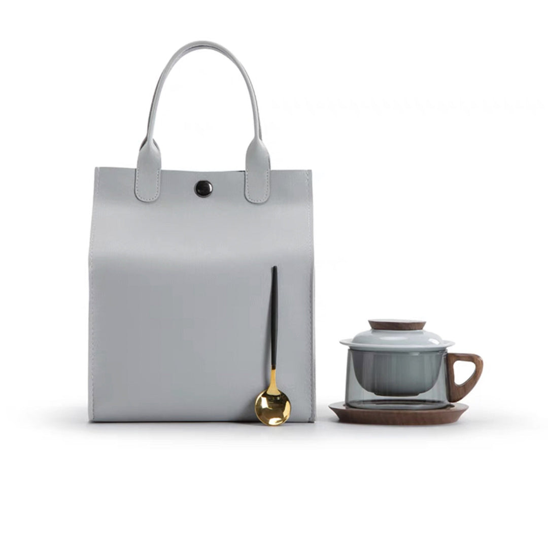 Unique 6.8oz Glass tea/latte mug set - Teaware Space