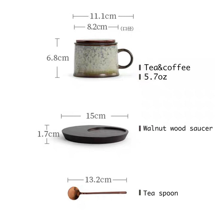 Espresso cup with saucer | 5.7oz tea mug with infuser - Teaware Space