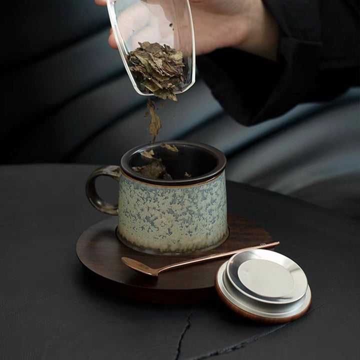 Espresso cup with saucer | 5.7oz tea mug with infuser - Teaware Space