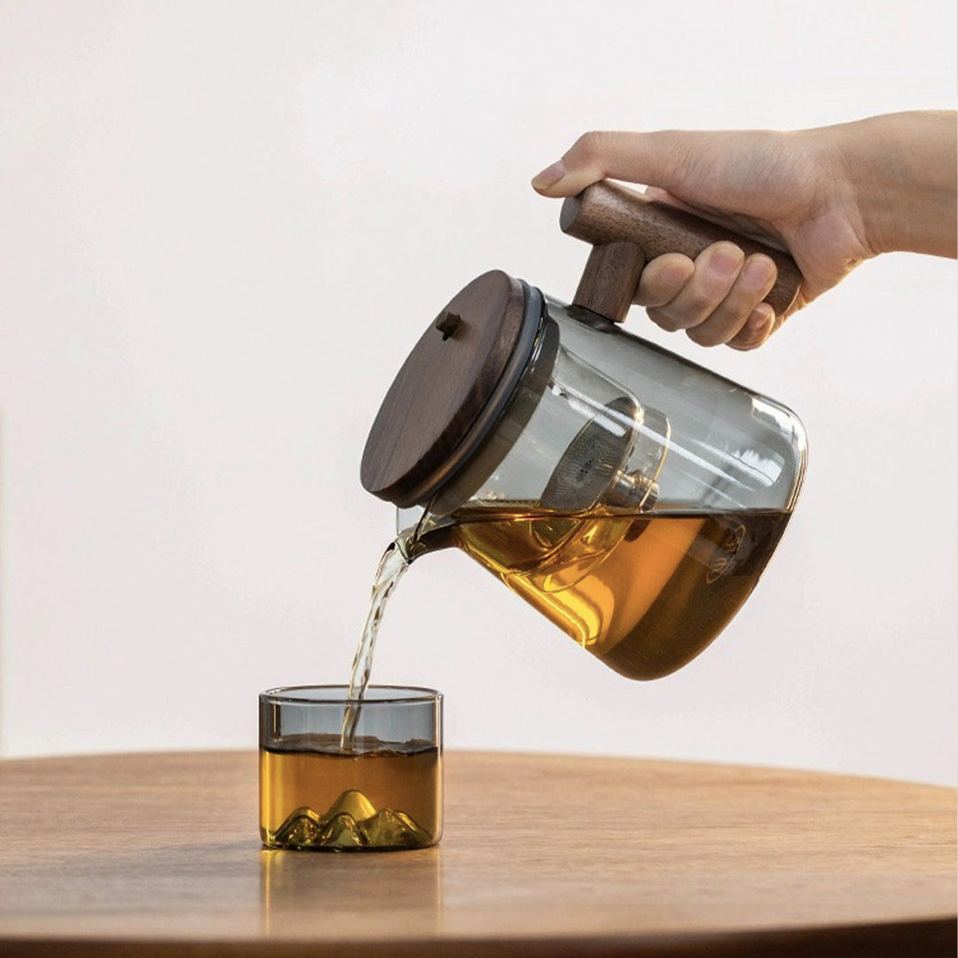 Multi-options Boho 23.7oz semi automatic glass teapot | tea gift set - Teaware Space