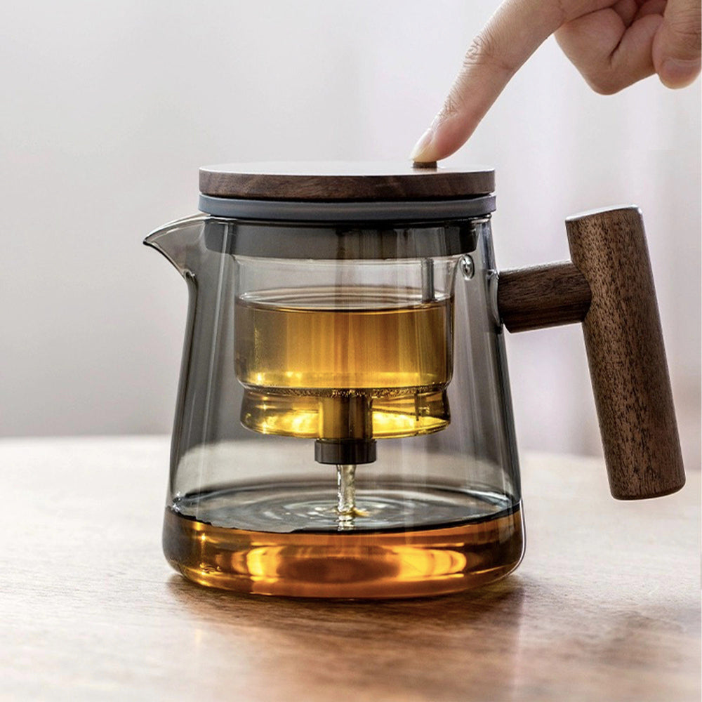 Personalized semi automatic glass Teapot