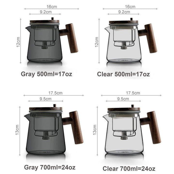 Multi-options Boho 23.7oz semi automatic glass teapot | tea gift set - Teaware Space