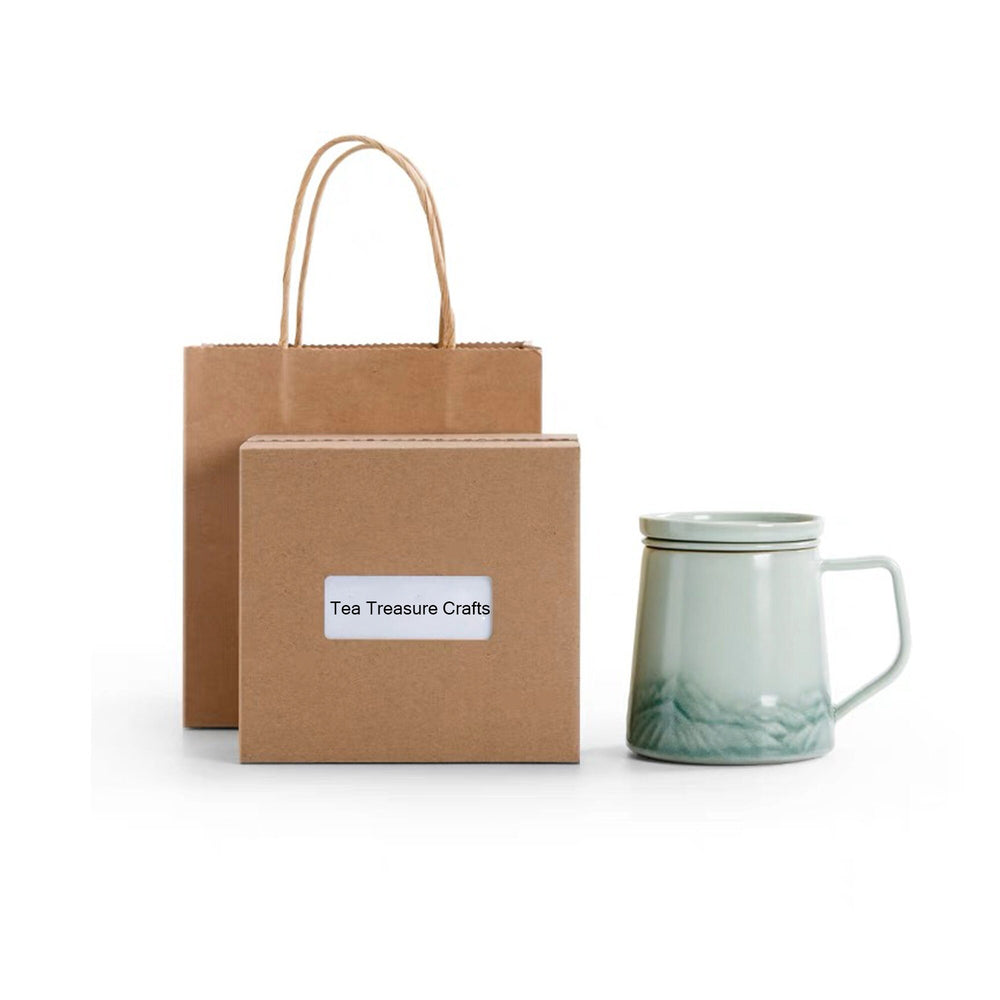 Personalized vintage tea cup with infuser | coffee mug - Teaware Space