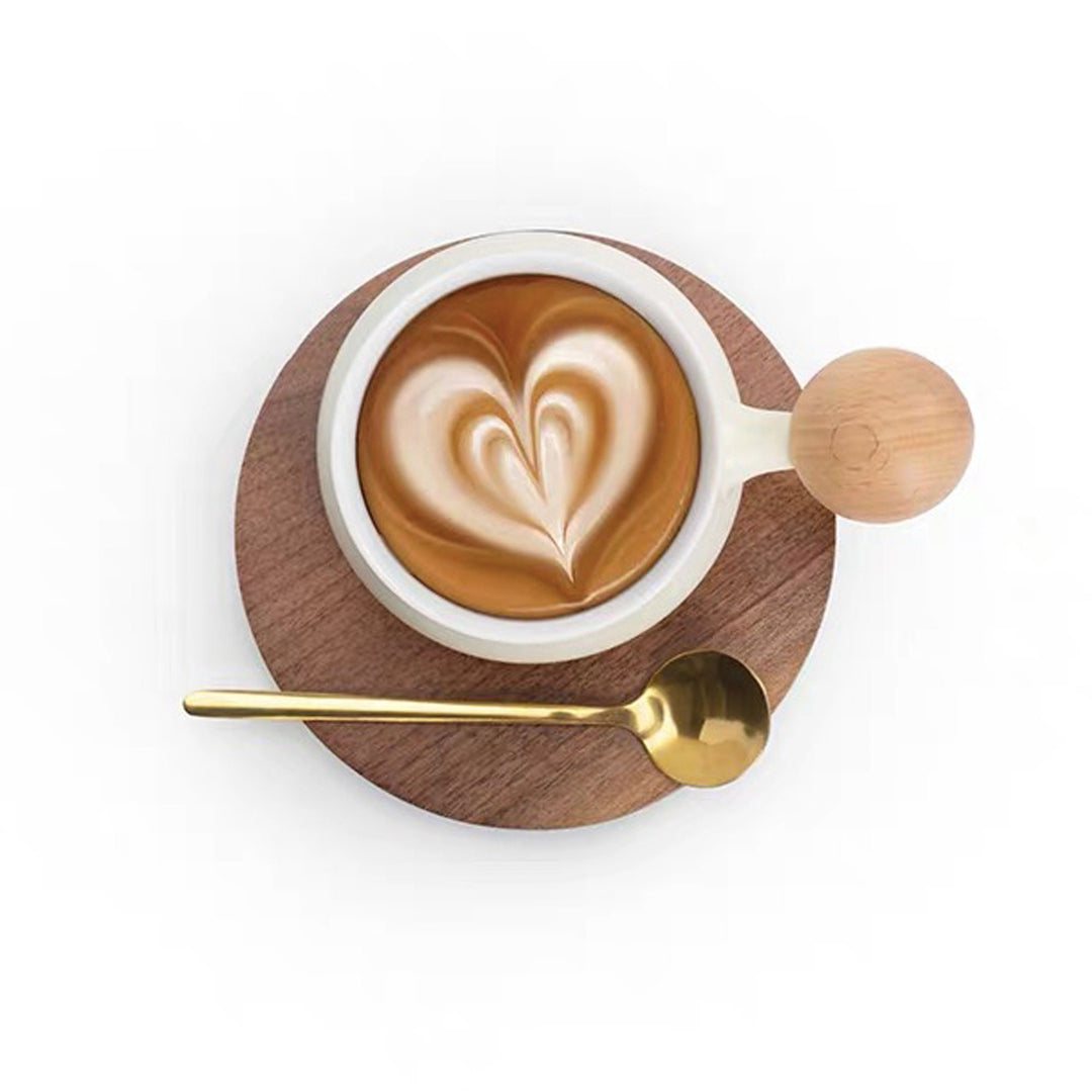 Personalized espresso/tea cup with saucer set - Teaware Space