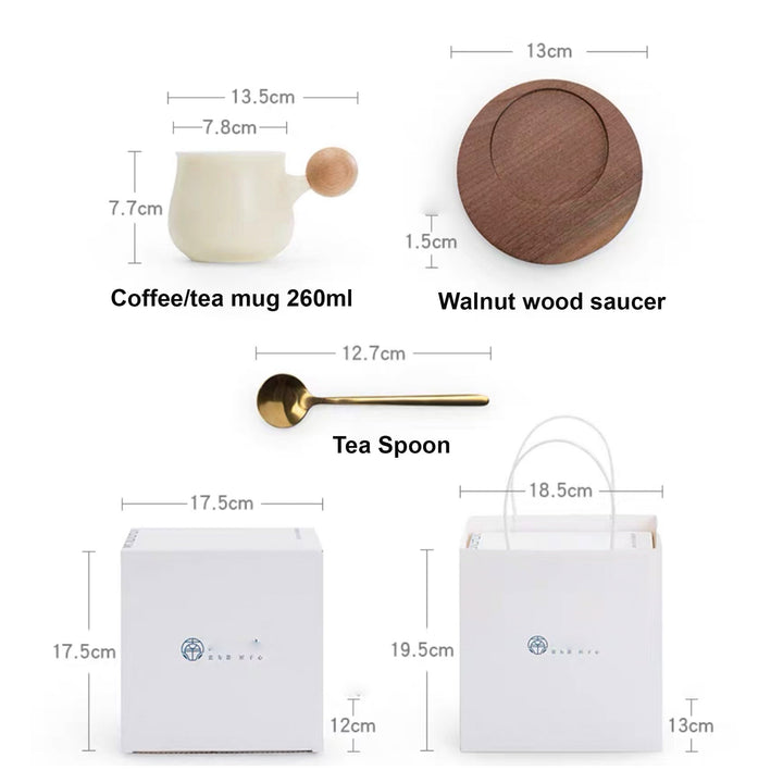 Personalized espresso/tea cup with saucer set - Teaware Space