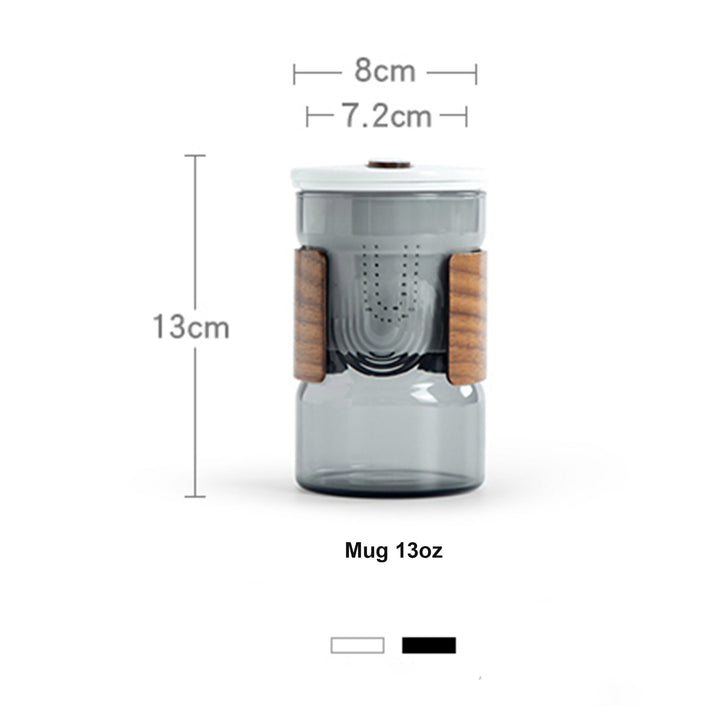 Custom name/logo Glass tea mug with infuser | Travel mug | Mr. Mrs mug set - Teaware Space