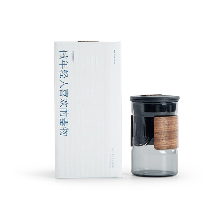 Custom name/logo Glass tea mug with infuser | Travel mug | Mr. Mrs mug set - Teaware Space