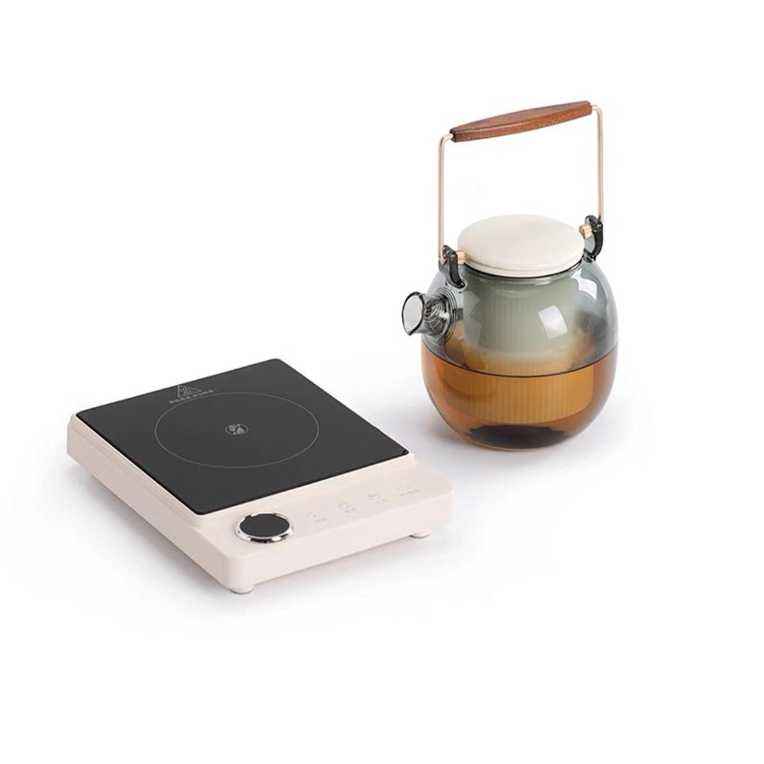 Modern Glass tea kettle with Electric stove - Teaware Space