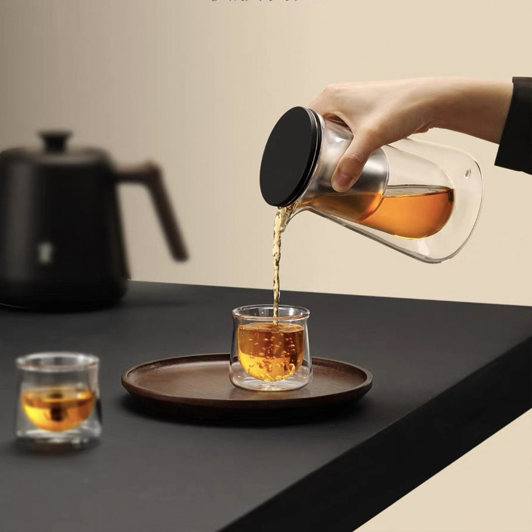 Double - Semi automatic glass tea maker set