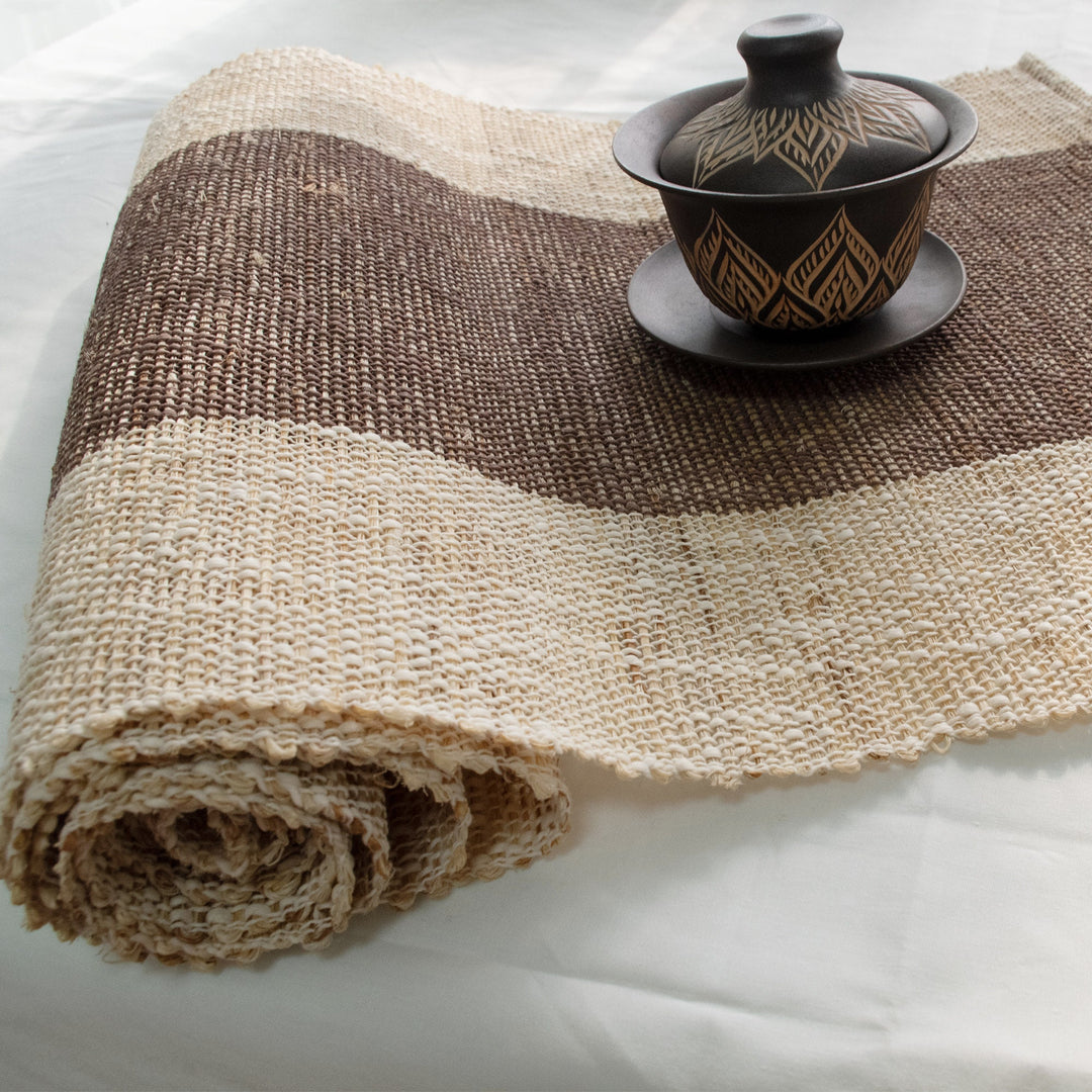 Custom size Hand-Braided  long table runner - Teaware Space