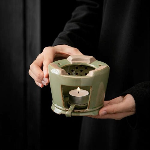 ceramic candle stove  
tea warmer, sake warmer