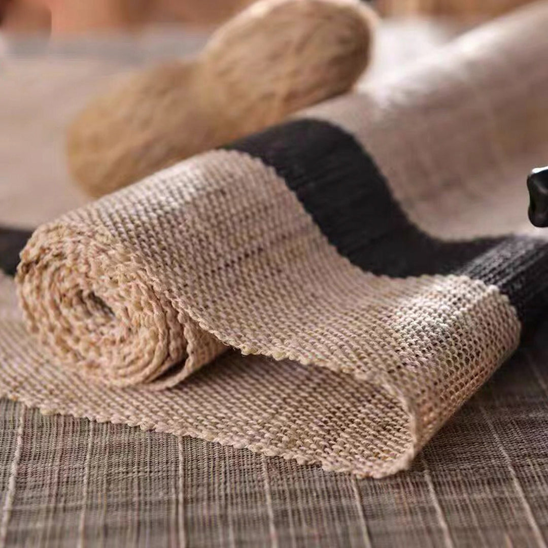 Coureur de table de thé en lin de jute vintage de taille personnalisée | longue couverture de table rustique | décoration de salle à manger | Cadeau de pendaison de crémaillère