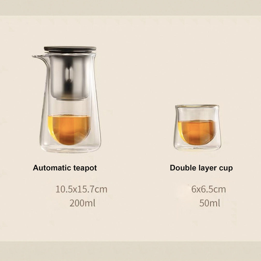 Double - Semi automatic glass tea maker set