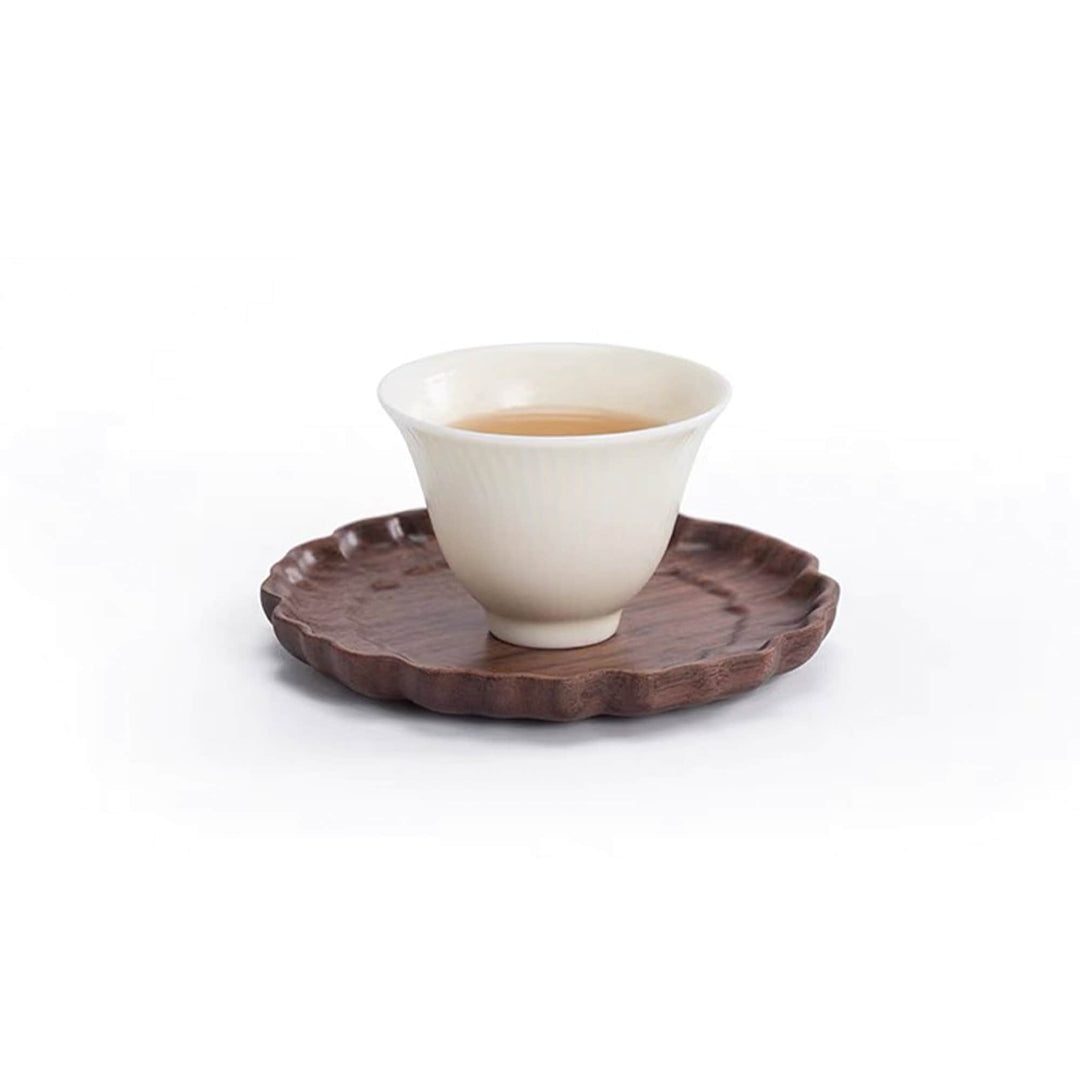 Vintage Walnut wood coaster set of 6 | table decor | Hostess gift - Teaware Space