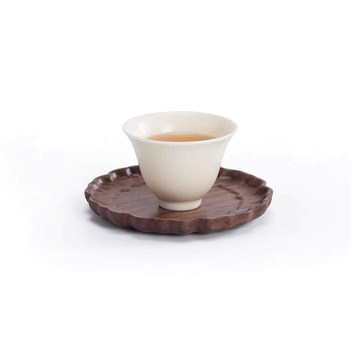 Vintage Walnut wood coaster set of 6 | table decor | Hostess gift - Teaware Space