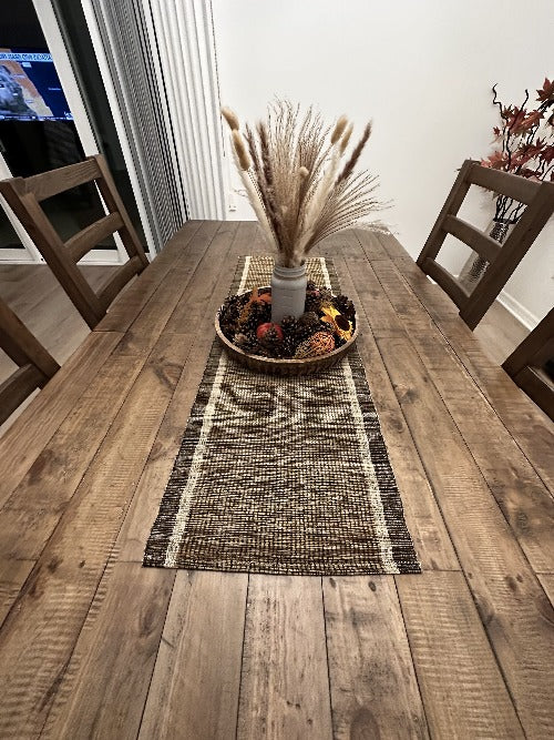 Rustic long table runner | Farmhouse decor