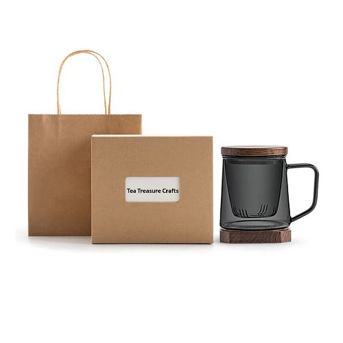 Glass tea mug gift for him