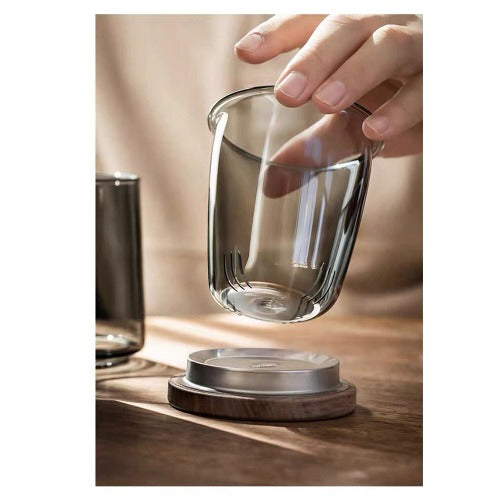 Cozy 13.5oz Glass tea cup with infuser set | Tea Infusion Mugs - Teaware Space