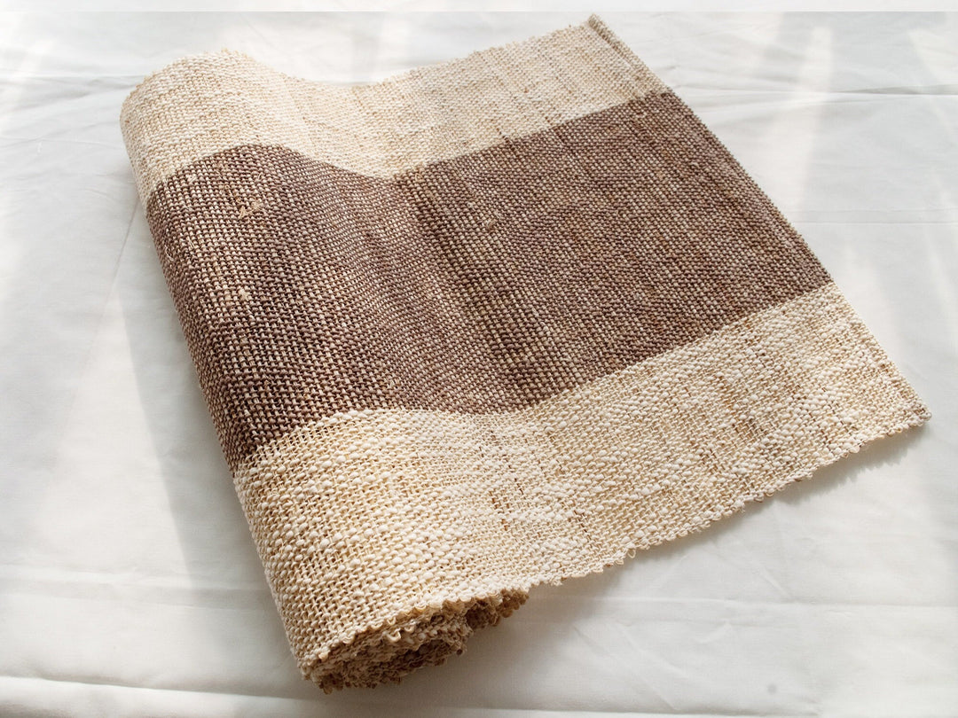 Hand-braided jute linen table runner - farmhouse decor, house warming gift