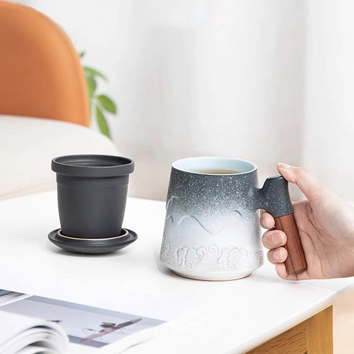 Japanese Hand-crafted tea mug with infuser - Teaware Space