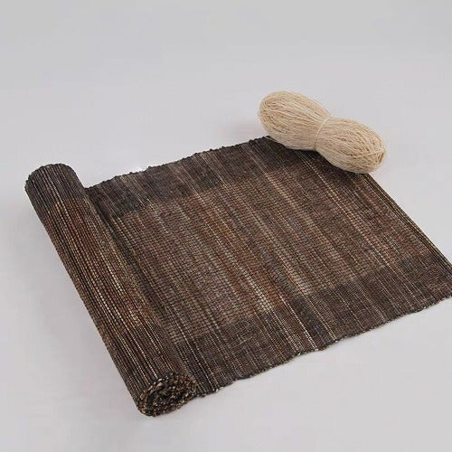 Handmade jute linen tea and coffee table runner for thanksgiving