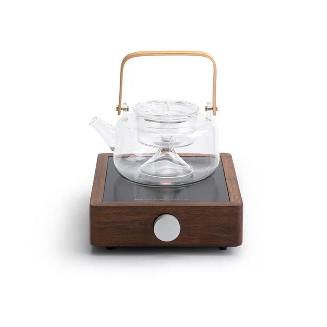 Modern tea kettle with Electric temperature control stove | stove top glass teapot | dining decor | Housewarming gift - Teaware Space