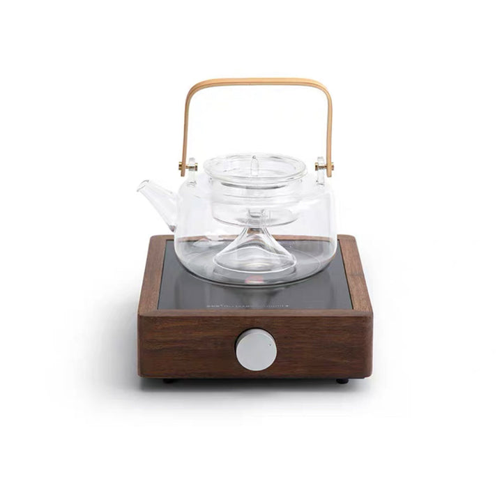 Modern tea kettle with Electric temperature control stove | stove top glass teapot | dining decor | Housewarming gift - Teaware Space