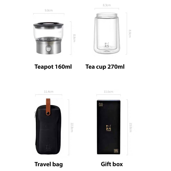 Travel tea mugs with infuser | Double layers glass tea Tumbler with infuser | Office cup | Gift for him - Teaware Space