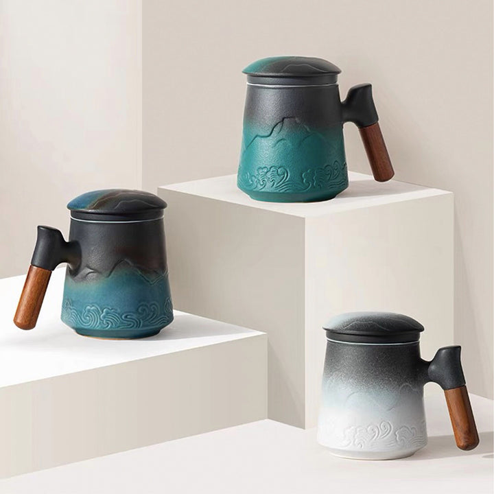 Japanese Hand-crafted tea mug with infuser - Teaware Space